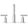 Purist® Widespread Faucet with Drain Assembly Low Lever Handles and Low Gooseneck Spout