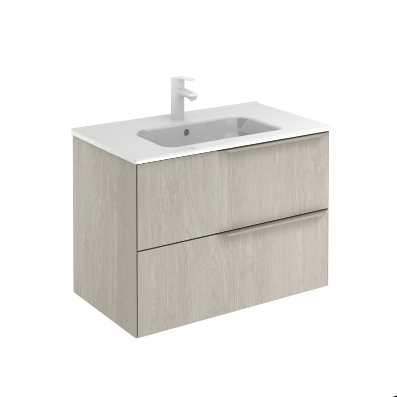 Ensemble de meuble-lavabo simple 32 po Mio, Chêne blanc