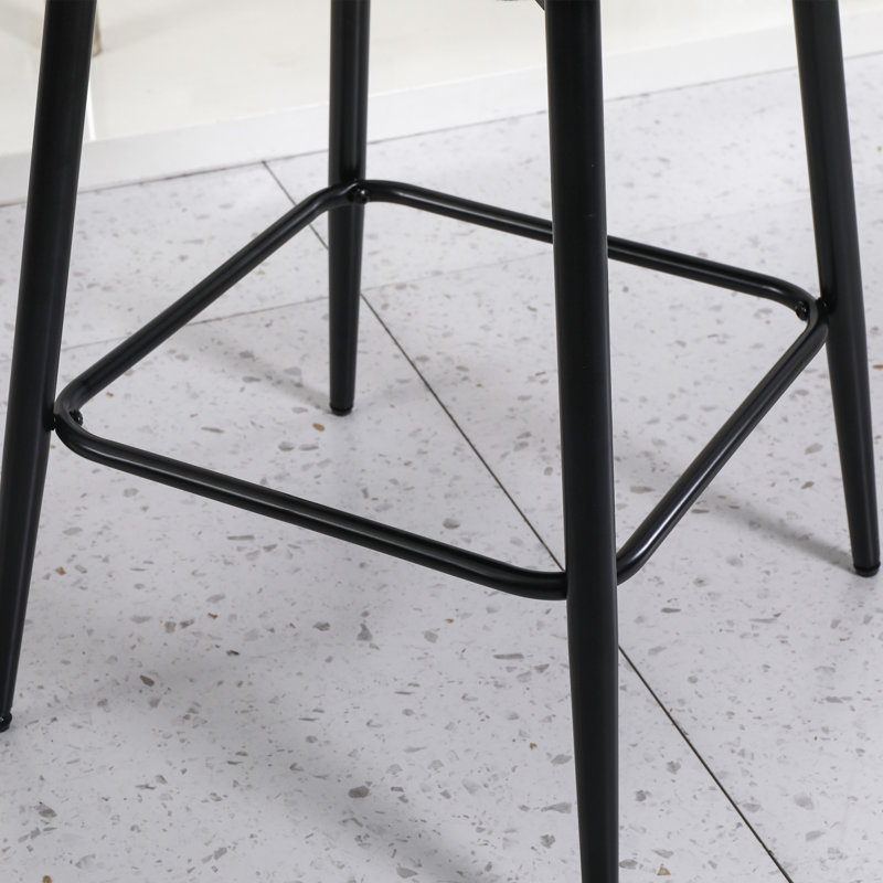 Ensemble de 2 tabourets de bar pivotants à hauteur de comptoir (sans la table), Blanc cassé