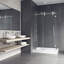 Cabine de douche coulissante sans cadre avec verre transparent 3/8 et base Winslow l 48 po x P 36 po x H 80 po-50877759-50877761