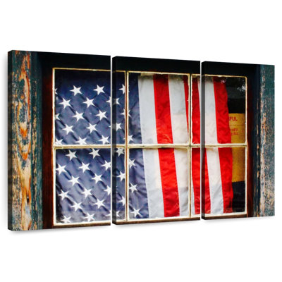 Borges American Flag On Window