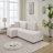 L - Shaped Corner Sofa With Decorative Pillows