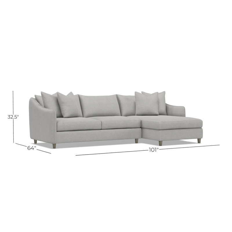 Joli 2 Pc Fabric Sectional, 1583-010