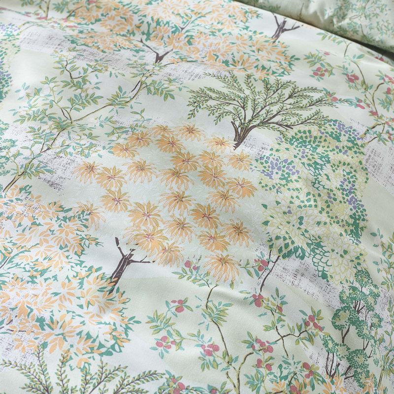 Forest Blossom Reversible Duvet Cover Set, Double Duvet Cover + 2 Standard Pillowcases