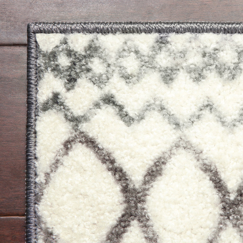 Tapis beige à motif géométrique Alida, Rectangle 5 pi x 7 pi