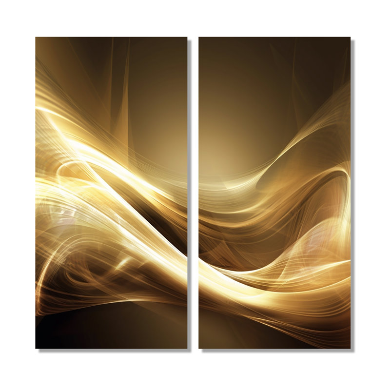 Gold Elegant Modern Sofa III - Art mural moderne doré, 20" H x 24" W, Wrapped Canvas, Does Not Apply
