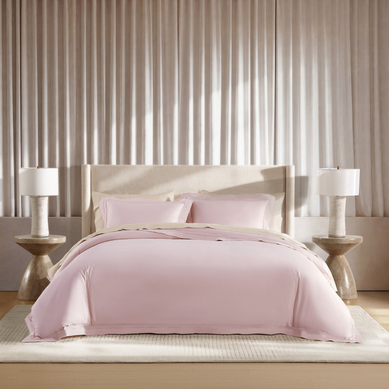Yalda Duvet Cover Set, King, Pink