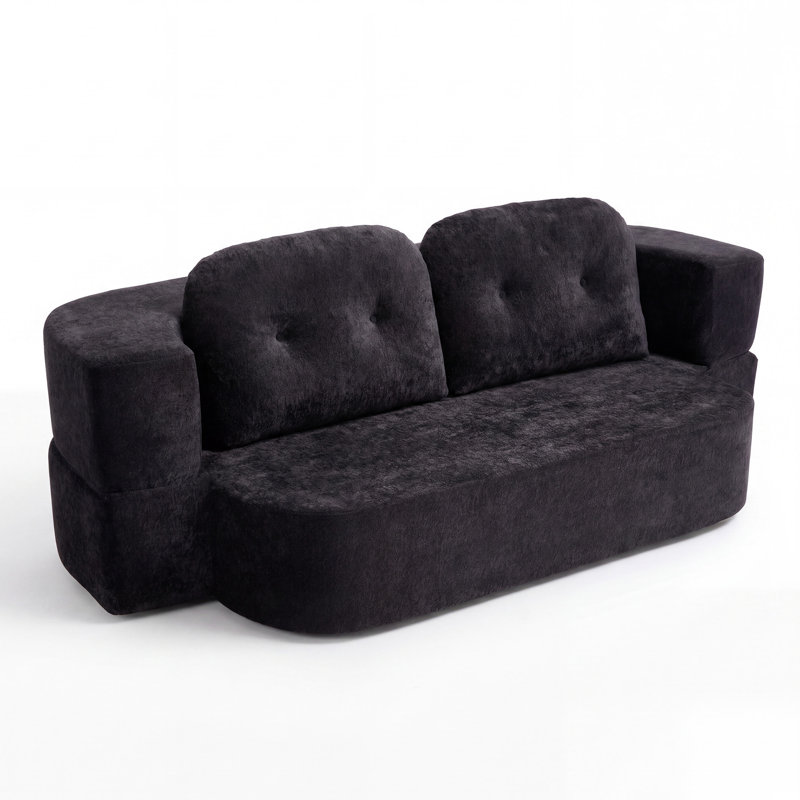 Canapé-lit pliant Boneless, Noir