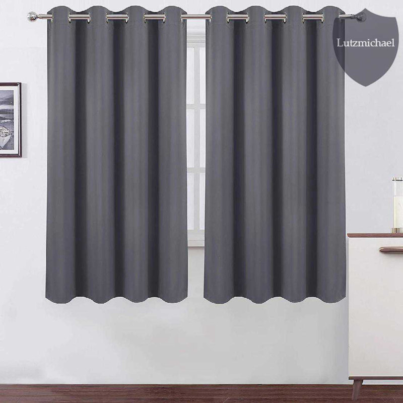 Erfried Blackout Curtain Pair, 52" W x 63" L, Gray