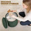HOMCOM Round Storage Ottoman Pouffe Velvet-Feel Hidden-1905840293