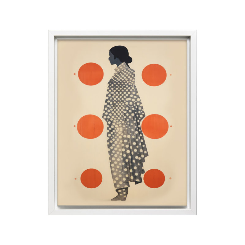Silhouette féminine n ° 2, Canvas, 12"H x 16"W, White Framed