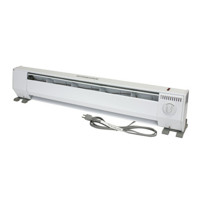 King Electric 1000 Watt 3412 BTU Electric Baseboard Space Heater with Adjustable Thermostat