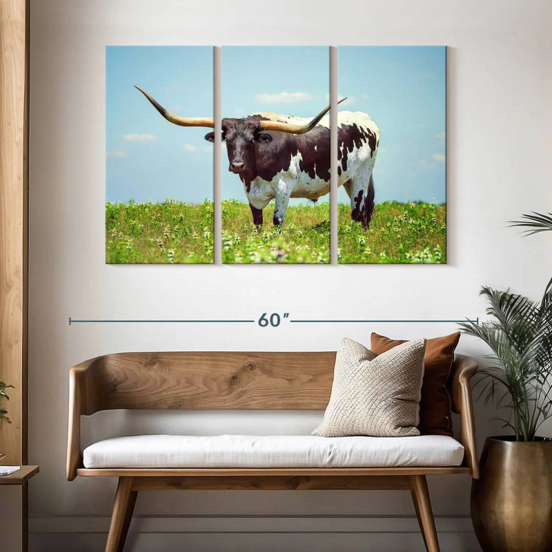 Brampt Longhorn Steer, 32" H x 50" W