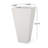 Matte White 13" Cast Stone Outdoor Planter - Enhance Appeal Of Your Backyard Planter, Tapered Design For A Contemporary Garden-2029929503
