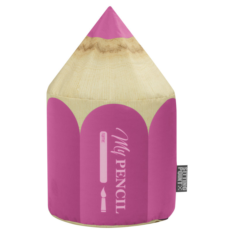Repose-pieds sac sable dotcom crayon, Rose