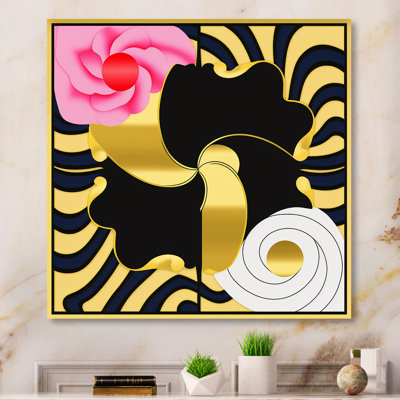 " Circular Dynamics In Pink Gold And White "