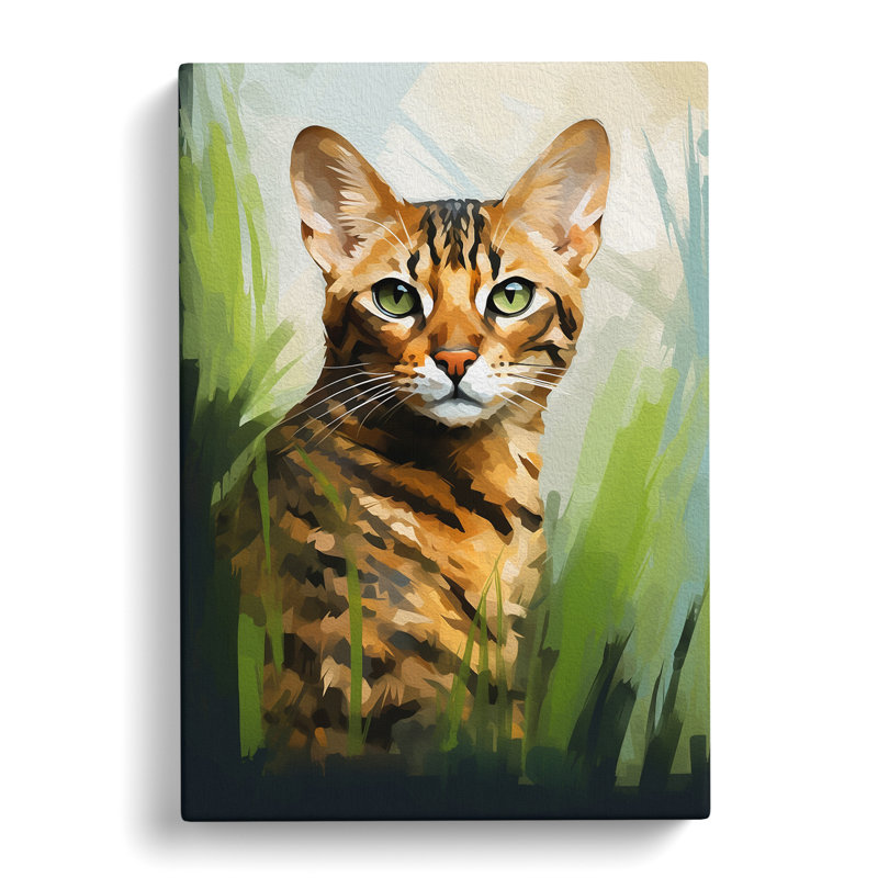 Bengal Cat Impressionism No.3 - No Frame Print, 60cm H x 40cm W x 3cm D