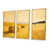 Toile avec cadre flottant or