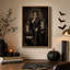 «Three Skeleton Gentlemen in Formal Suits and Halloween», art mural sur toile-1818481300