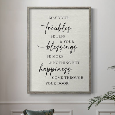 Less Troubles Framed Print - Solid Wood