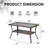 Patio Wicker Coffee Table With Glass Top-1014907961