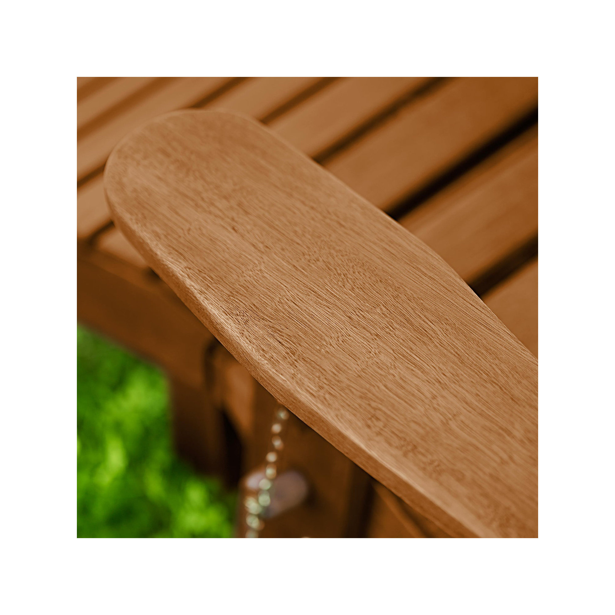 Hillandale Eucalyptus Foldable Outdoor Adirondack Chair, Natural