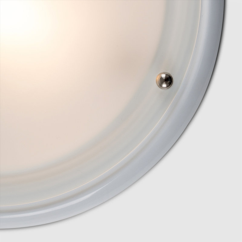 Baldwin Glass Flush Mount, White