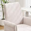 Chaise de bureau blanche à dossier moyen avec velours côtelé, dossier ergonomique et base dorée stable avec velours côtelé pour l'équilibre