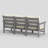 Outdoor 71"W HDPE Modular Modern Sofa With 5" Thick Cushions & Natural Wood Texture-152936173