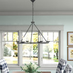 Pickensville 6 - Light Dimmable Wagon Wheel Chandelier