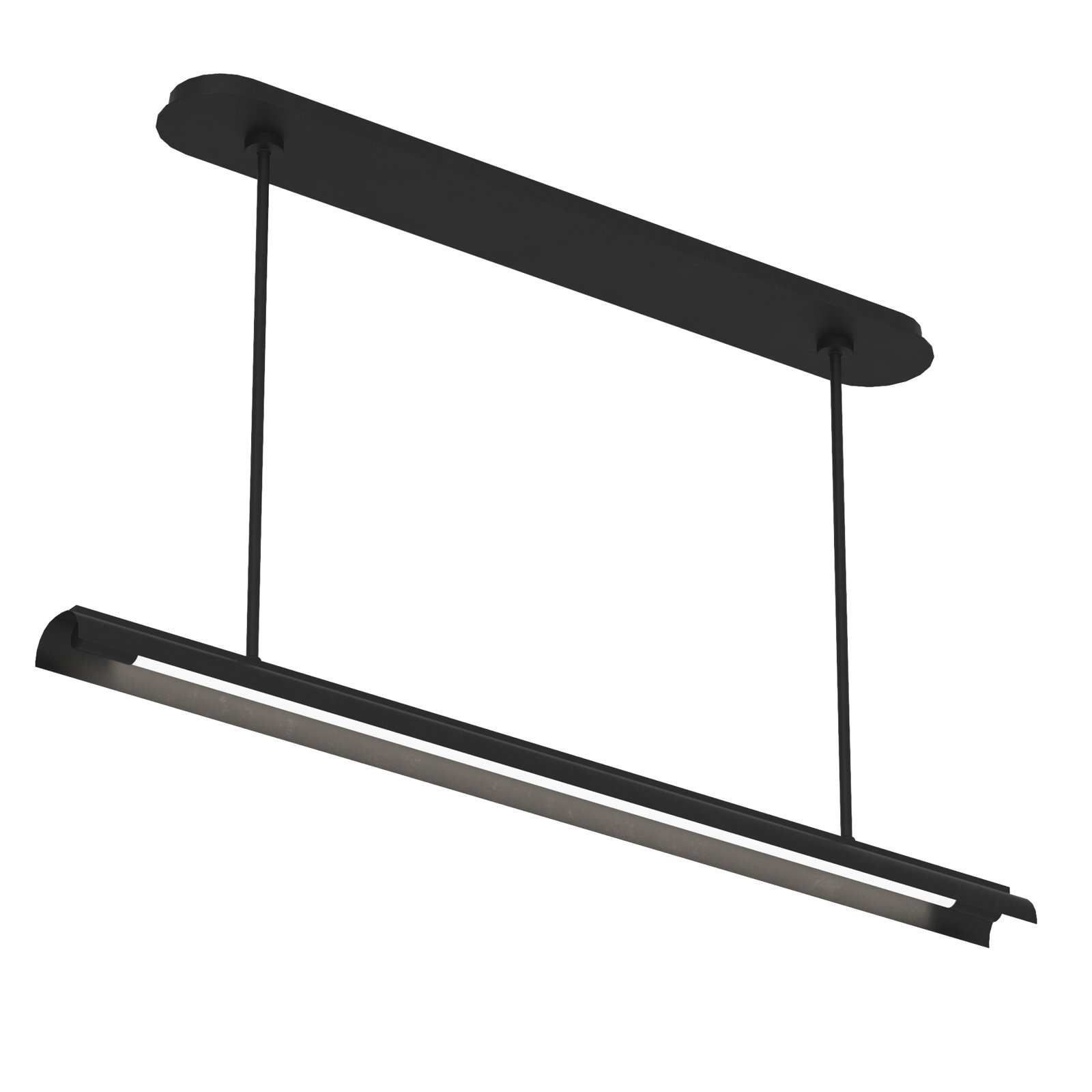 Single Light Acrylic Dimmable LED Pendant, Midnight Black