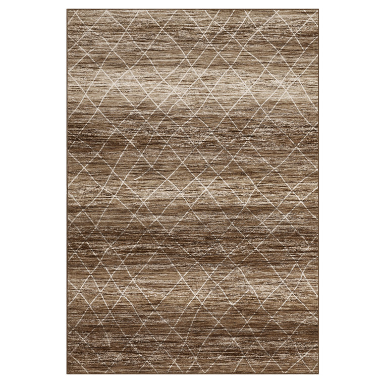 Randolph Boho Machine Washable Rug with Rubber Backing for Living Room Geometric Non-Slip Area Rug Indoor Carpet Non-Shedding Rug for Bedroom Dining Room Hallway Kitchen Office Playroom Nursery