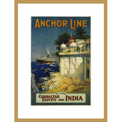 Affiche de voyage «Anchor Line» par W. Welsh, impression numérique sur toile
