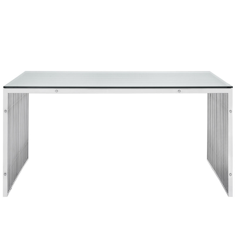 Bureau en acier inoxydable Gridiron