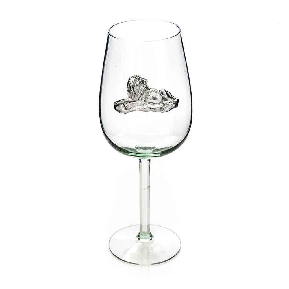 BORDEAUXFARBENES GLAS - ZINN-LEOPARD AUF SCHALE