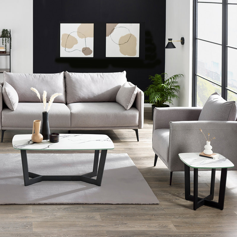 Trestle Coffee Table, White
