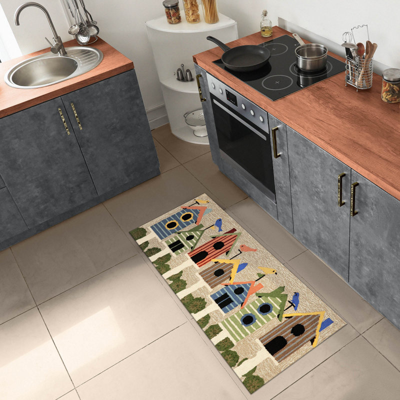 Ismay Water Resistant Kitchen Mat, Rectangle 2' x 5'