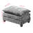 Geneveve 78"W Chenille Upholstered Loveseat Sofa With Ottoman, 4 Compressed Pillows & Compressed Foam Cushions-195478948