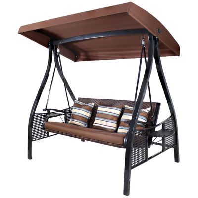 3 Person Porch Swing with Canopy