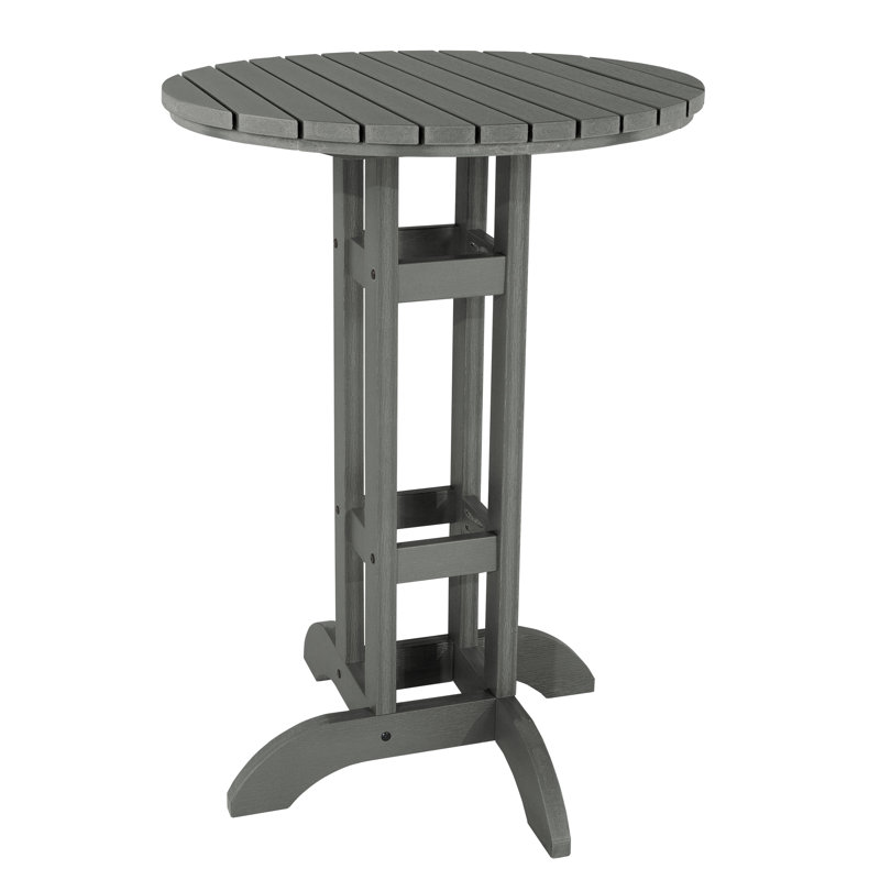 Round Bar Dining Table, 30", Coastal Teak
