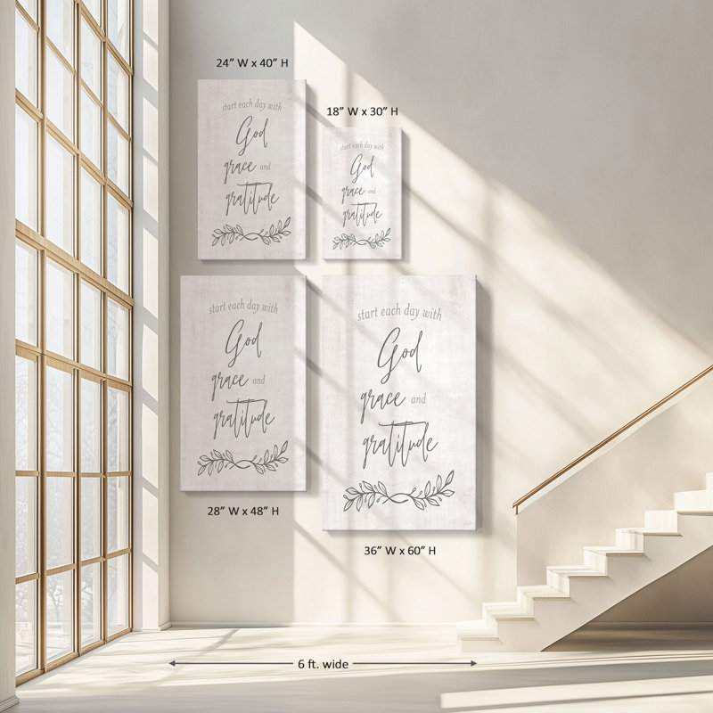 "God Grace and Gratitude" par Natalie Carpentieri, reproduction sur toile, H 30 po x l 18 po x P 1 po