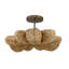 Anguilla Semi-Flush Mount in Blue Wood Beads-1846383554