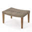 Repose-pieds en bois et osier