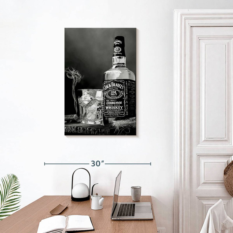 Yarlin Wild West III - noir et blanc, H 30 po x l 20 po
