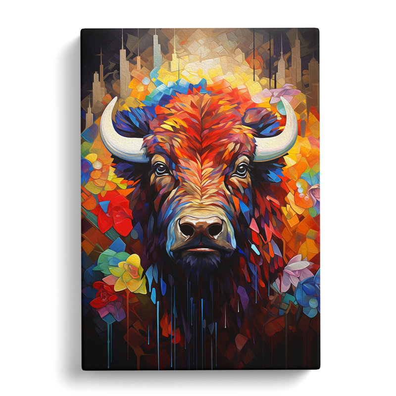 Buffalo Orphism - Print, 50cm H x 35cm W x 3cm D