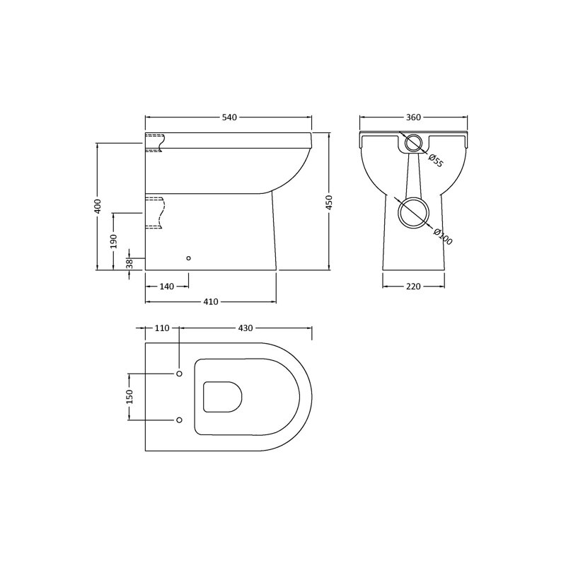 Nuie Ivo LPF Round Kit (Seat Not Included)