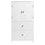 Armoire de rangement pour salle de bain, armoire avec deux portes et tiroirs, tablette réglable, panneau de fibres à densité moyenne-1606632287