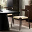 Chaises de salle à manger et de cuisine en bois tissé à la main de style ergonomique Mid-Century