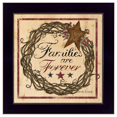 Families Are Forever Framed Wall Art for Living Room, Home Décor Print by Linda Spivey