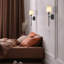 Metal Wall Sconce with Linen Shade